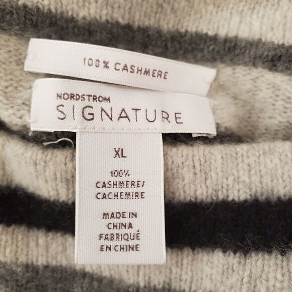 Nordstrom Signature Stripe Turtleneck Sweater XL - Picture 12 of 13